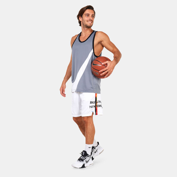 Nike Men’s NBA Brooklyn Nets Dri-FIT 2022 Swingman Shorts White image number 2