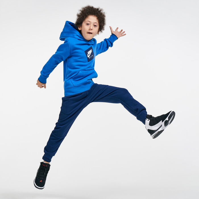 Jordan Kids' Jumpman Pullover Hoodie (Older Kids) Blue image number 2