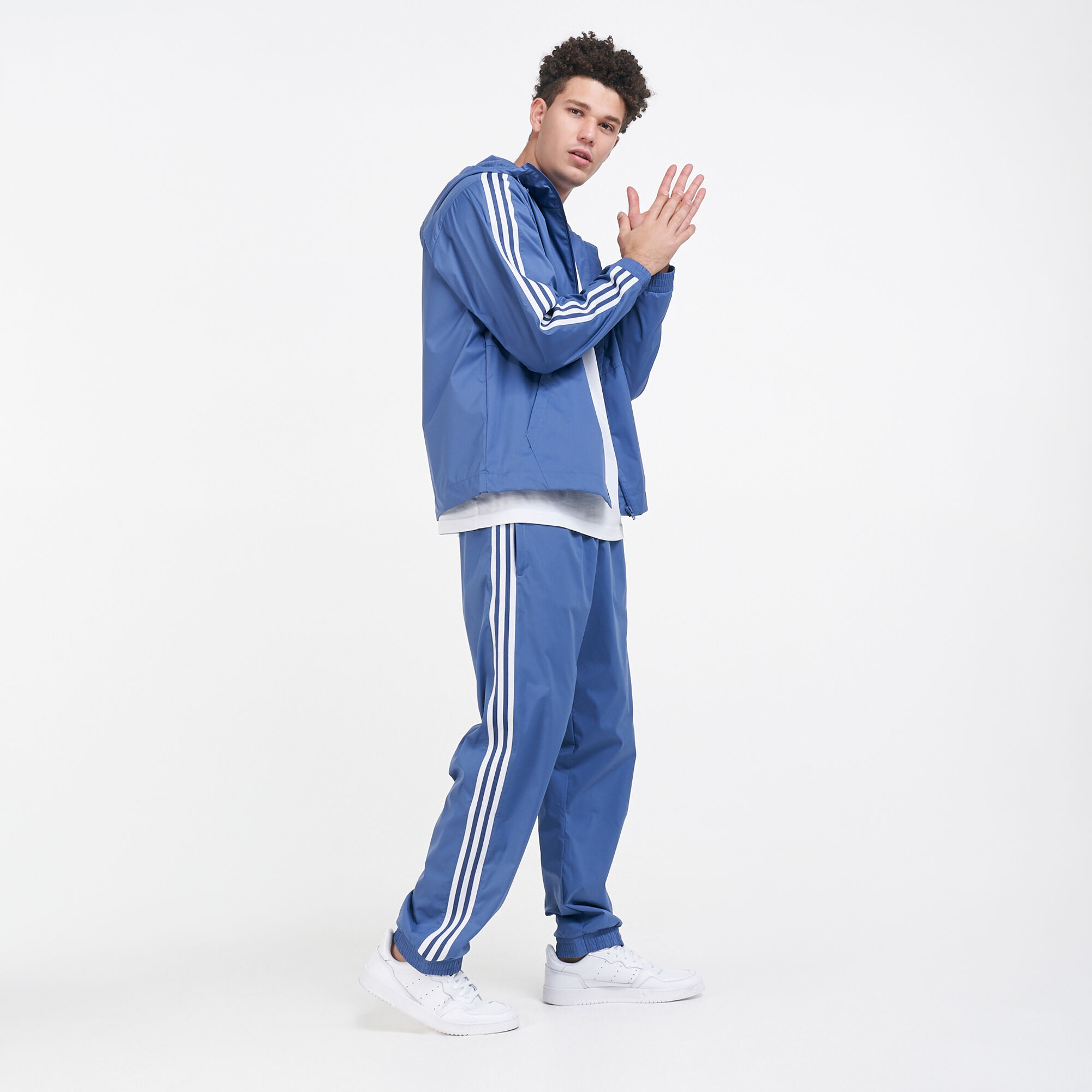 Men s Adicolor 3D Trefoil 3 Stripes Track Pants Blue adidas Originals in Qatar SSS