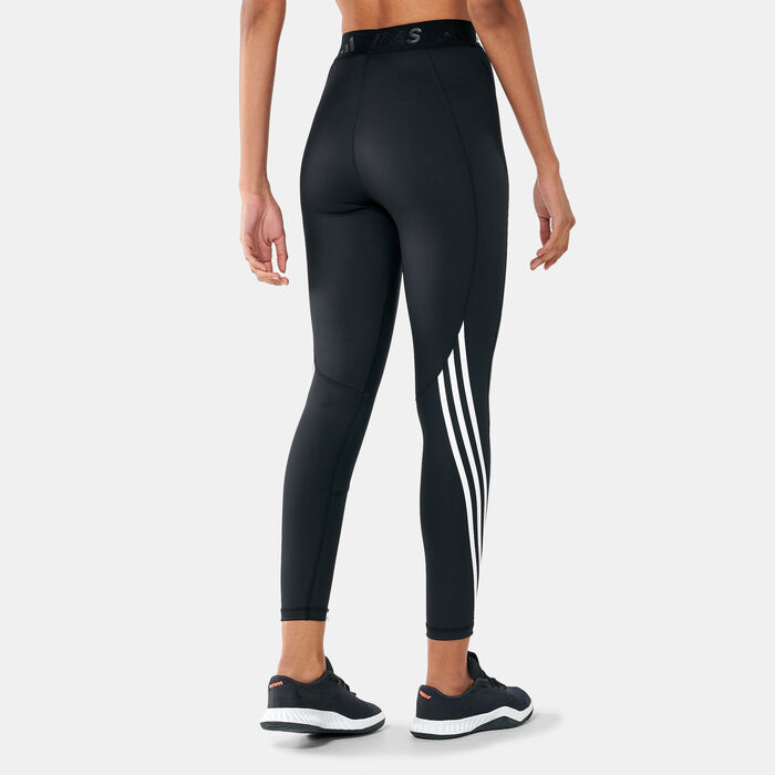 adidas Women's Techfit 3-Stripes Long Gym Leggings Black adidas Women's Techfit 3-Stripes Long Gym Leggings Black image number 1