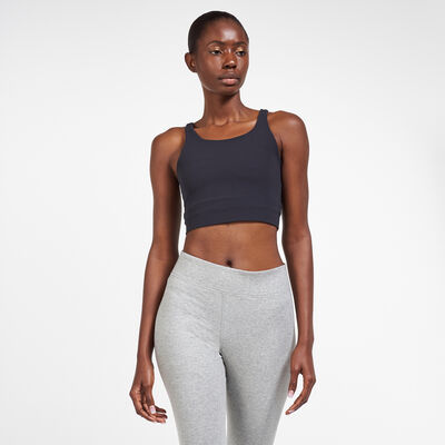 Nike Women's Yoga Luxe Infinalon Crop Top Black Nike Women's Yoga Luxe Infinalon Crop Top Black