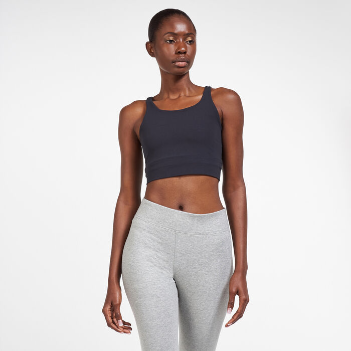 Nike Women's Yoga Luxe Infinalon Crop Top Black Nike Women's Yoga Luxe Infinalon Crop Top Black image number 0