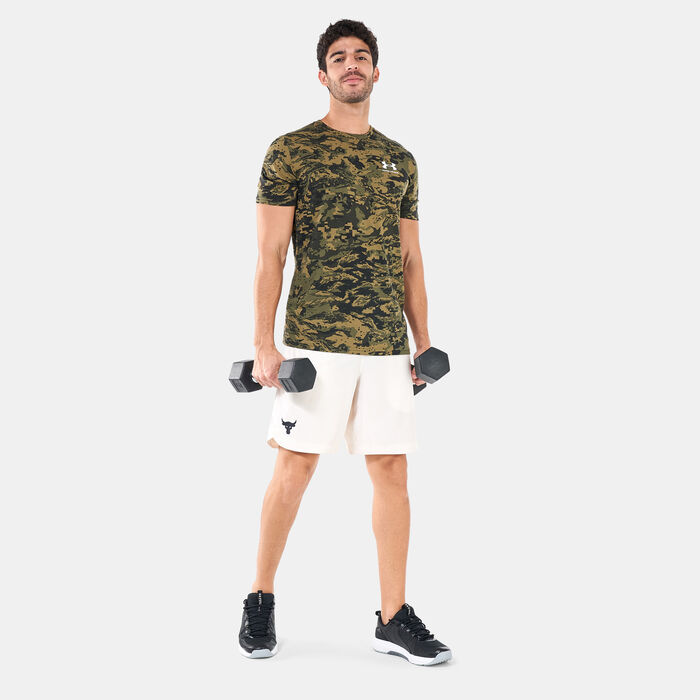 Under Armour Men's UA Project Rock Woven Shorts Beige Under Armour Men's UA Project Rock Woven Shorts Beige image number 2