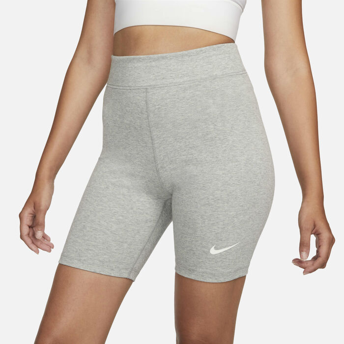Nike Women's Sportswear Classic High-Waisted Biker Shorts Grey Nike Women's Sportswear Classic High-Waisted Biker Shorts Grey image number 1