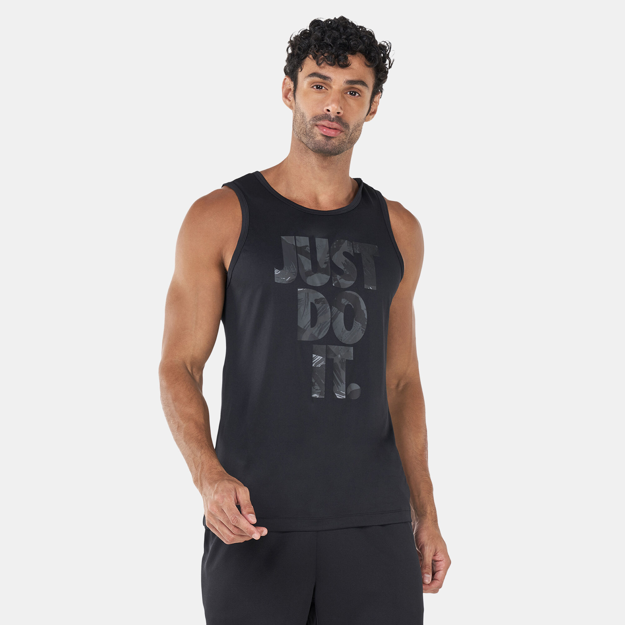 Men s Dri FIT Camo Tank Top Black Nike in Qatar SSS