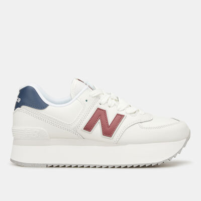 New Balance Women's 574+ Shoe White