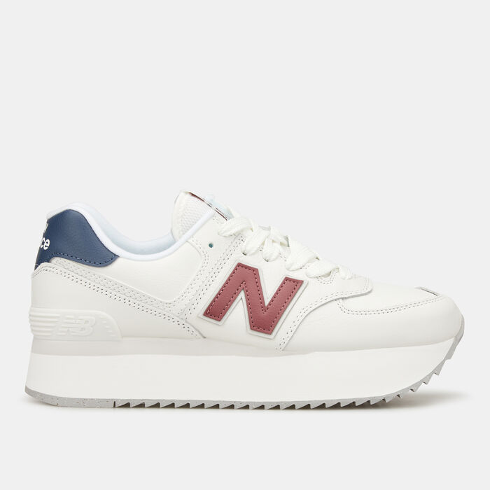 New Balance Women's 574+ Shoe White New Balance Women's 574+ Shoe White image number 0