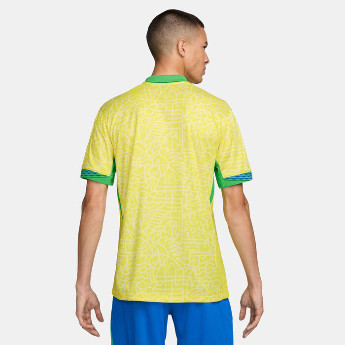 Nike Men's Brazil 2024 Home Replica Football Jersey yellow Nike Men's Brazil 2024 Home Replica Football Jersey yellow image number 1