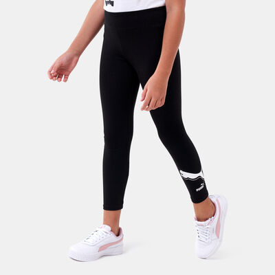 PUMA Kids' POWER Logo Leggings Black