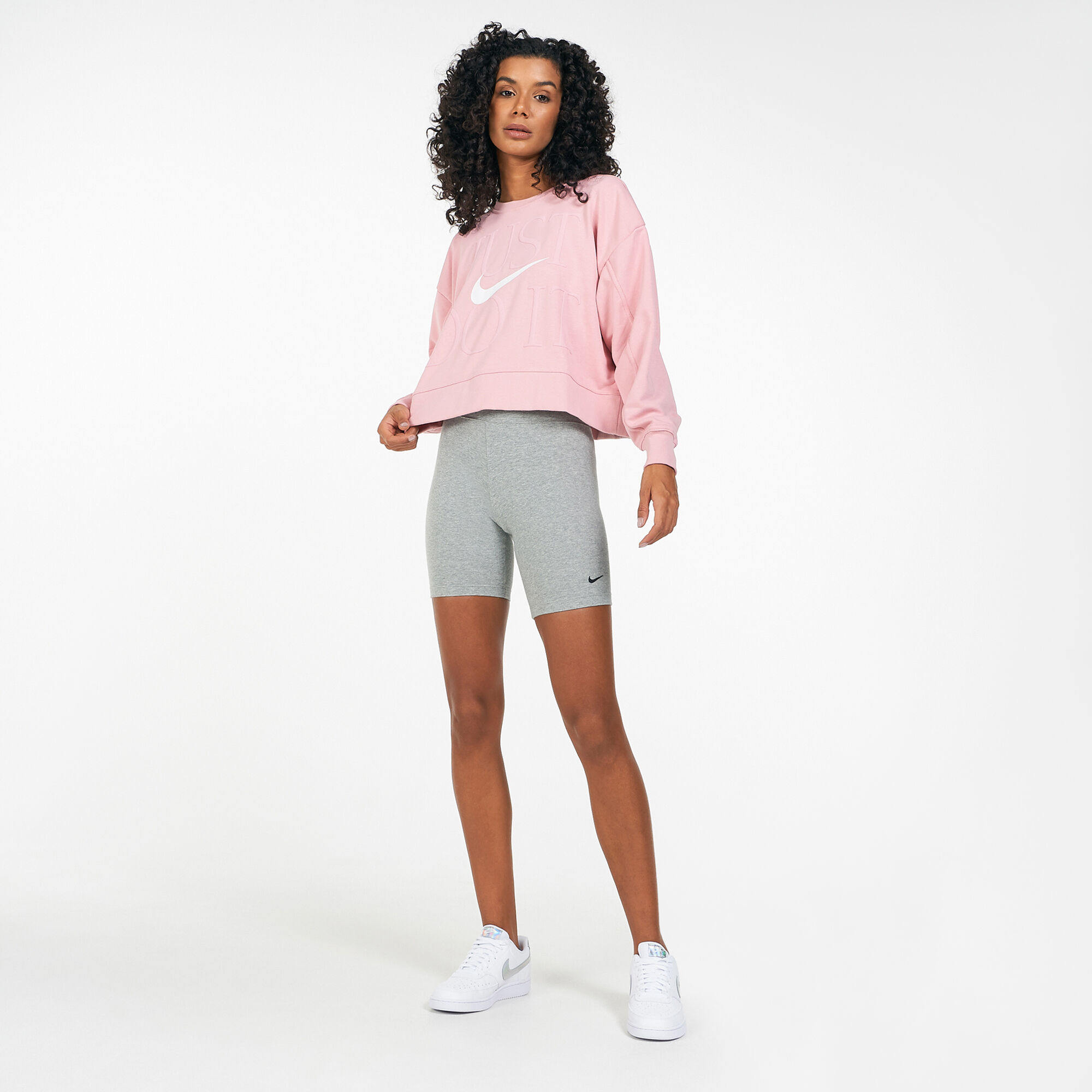 Women s Dri FIT Get Fit Sweatshirt Pink Nike in Qatar SSS