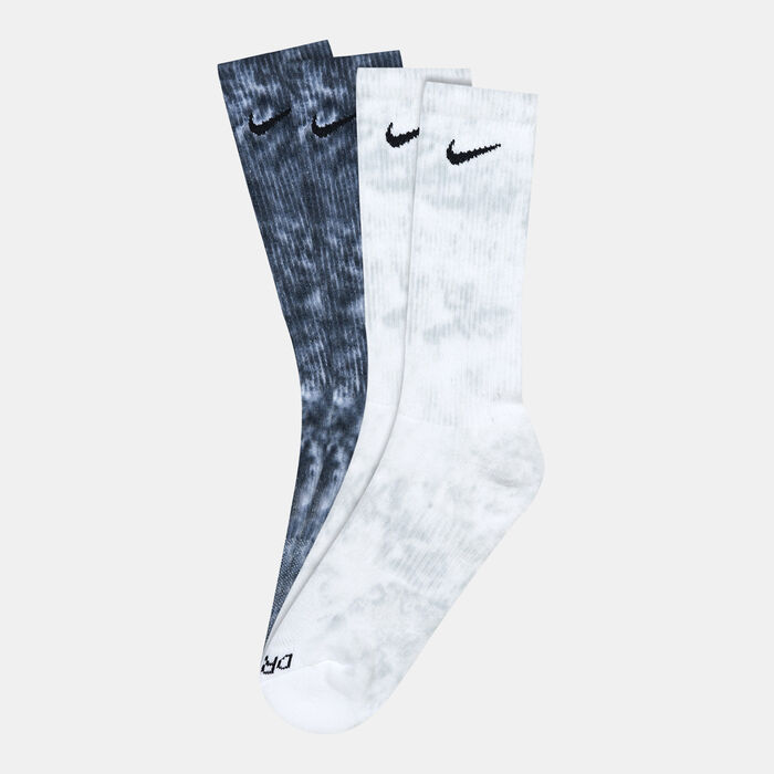 Nike Men's Cushioned Tie-Dye Crew Socks (2 Pack) Grey Nike Men's Cushioned Tie-Dye Crew Socks (2 Pack) Grey image number 0