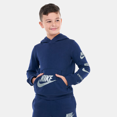 Nike Kids' Sportswear Standard Issue Fleece Hoodie (Older Kids) Blue