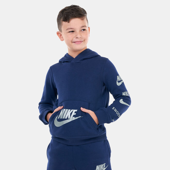Nike Kids' Sportswear Standard Issue Fleece Hoodie (Older Kids) Blue image number 0