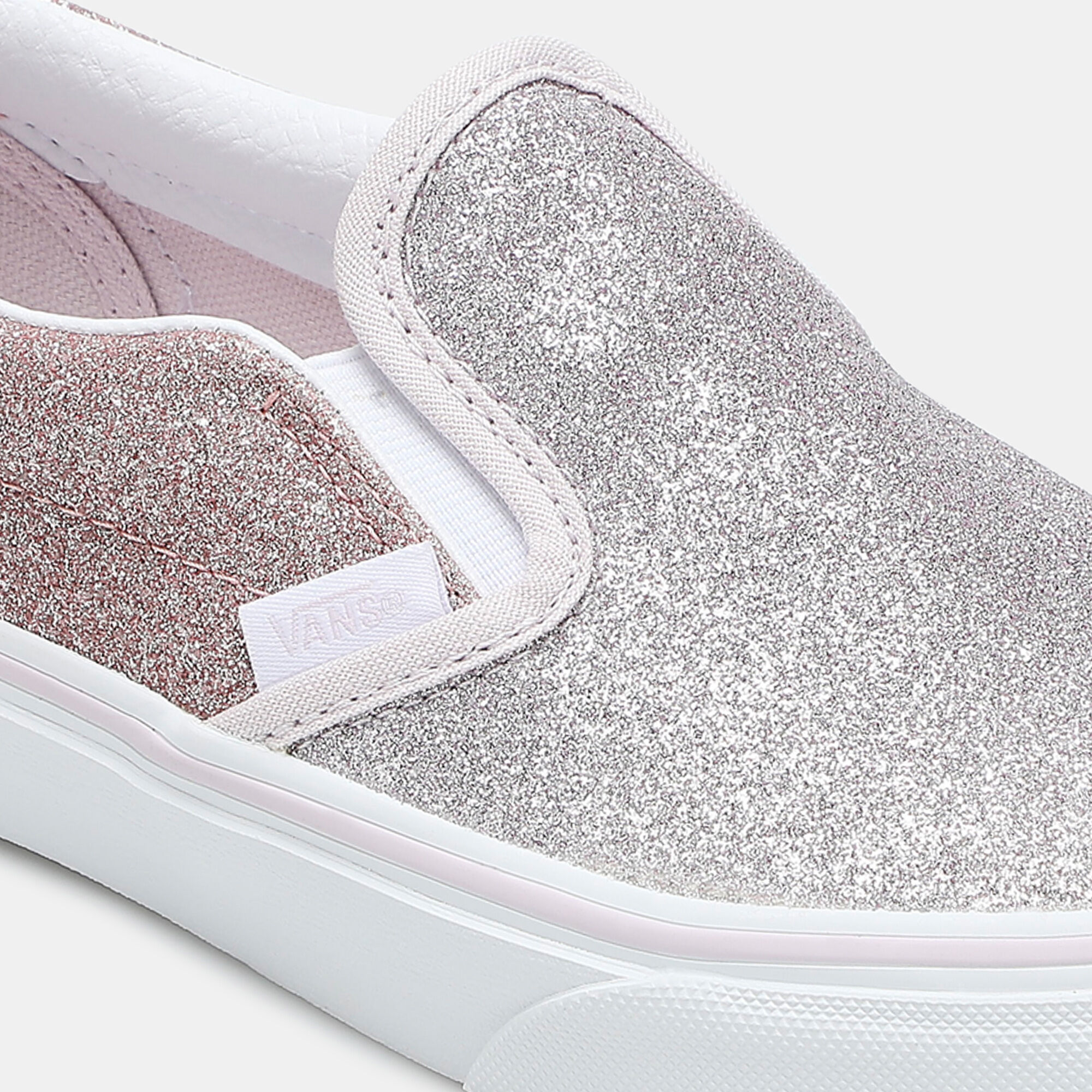 Sparkly slip on vans store