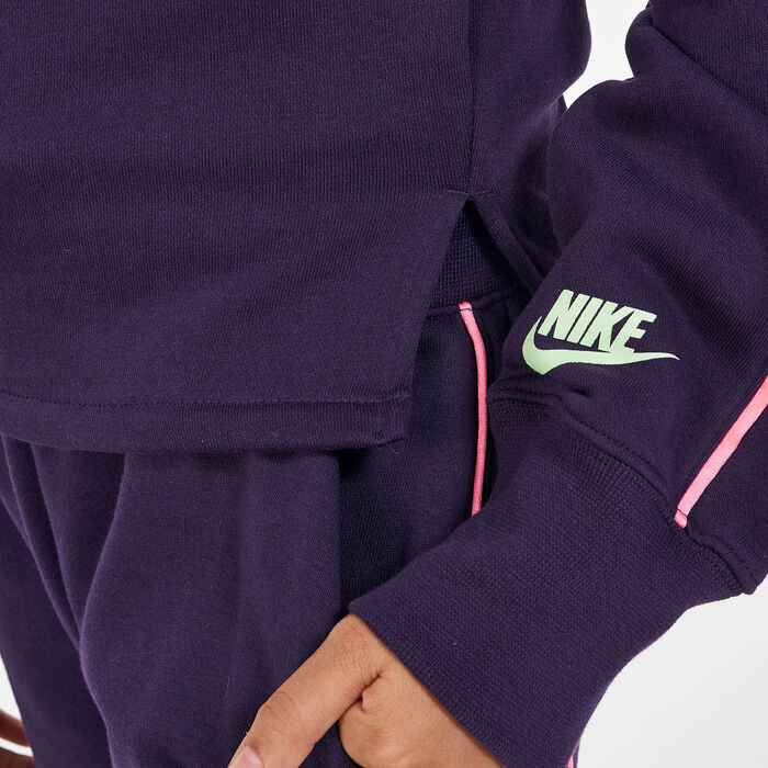 Nike Kids' Sportswear FT Hoodie (Older Kids) Purple Nike Kids' Sportswear FT Hoodie (Older Kids) Purple image number 3