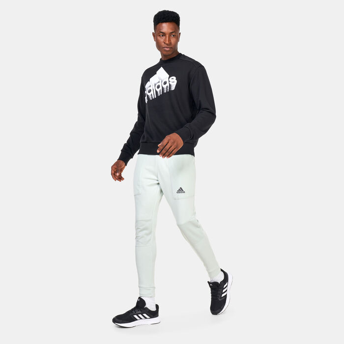 adidas Men's Essentials Brand Love French Terry Sweatshirt Black adidas Men's Essentials Brand Love French Terry Sweatshirt Black image number 2