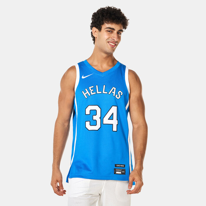 Nike Men's Greece (Road) Giannis Antetokounmpo Limited Basketball Jersey Blue Nike Men's Greece (Road) Giannis Antetokounmpo Limited Basketball Jersey Blue image number 0