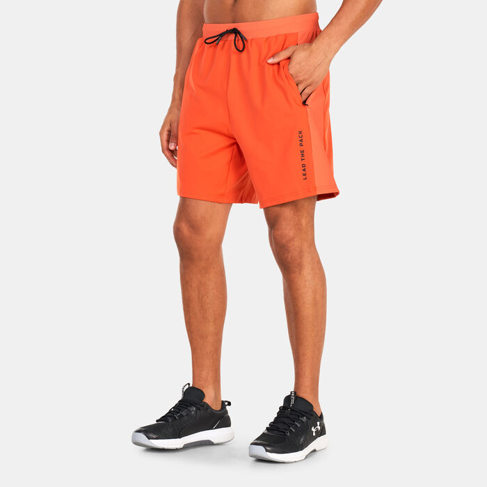 SQUATWOLF Men's Statement Ribbed Flex Shorts Orange image number 0