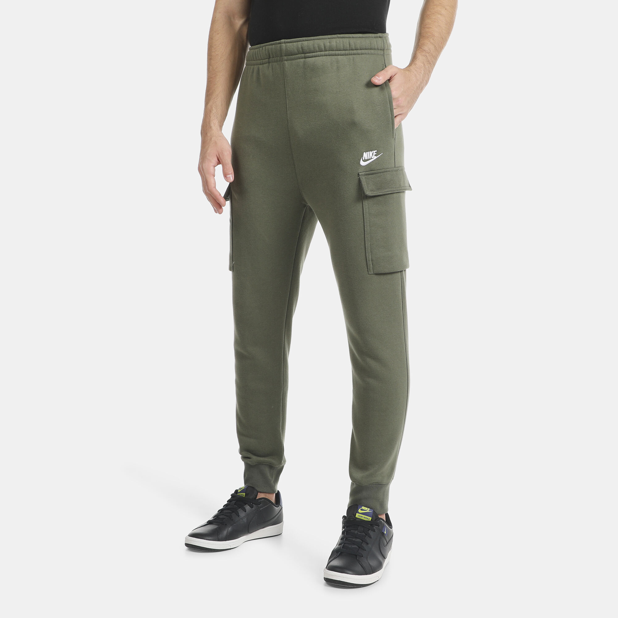 Nike men's cargo pocket fleece pants sales