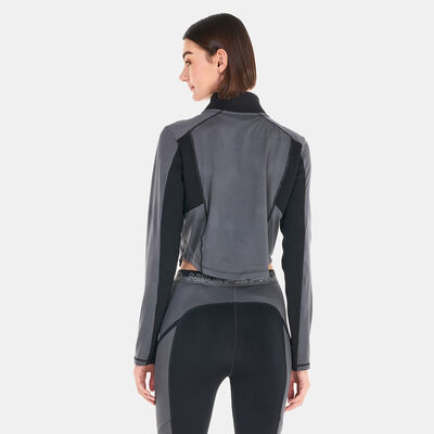 Nike Women's Dri-FIT Long-Sleeve 1/4-Zip Training T-Shirt Black