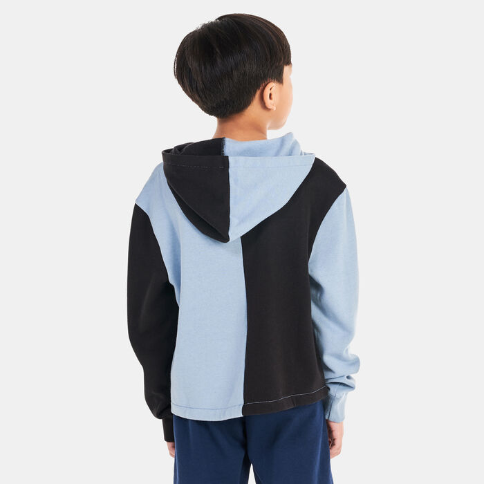 Vans Kids' Block It Crop Hoodie (Older Kids) Blue image number 1