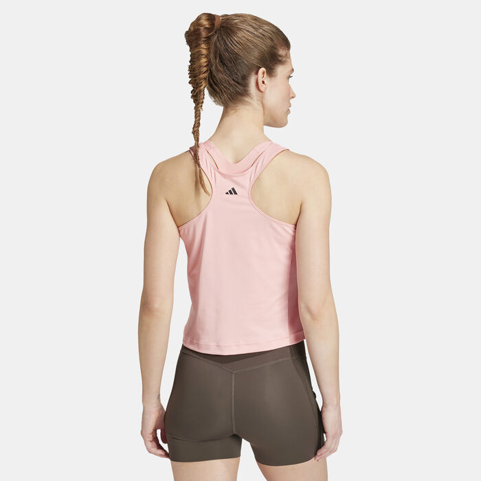 adidas Women's Power Reversible 3-Stripes Training Tank Top Pink image number 1