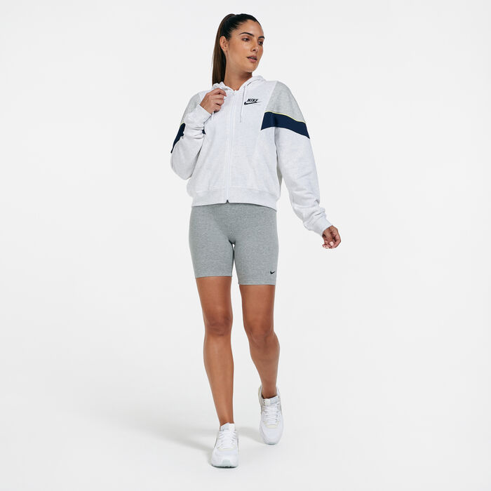 Nike Women's Sportswear Heritage Full-Zip Hoodie Ivory Nike Women's Sportswear Heritage Full-Zip Hoodie Ivory image number 2