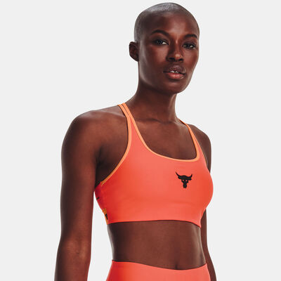 Under Armour Women's Project Rock Crossback Family Sports Bra Orange Under Armour Women's Project Rock Crossback Family Sports Bra Orange