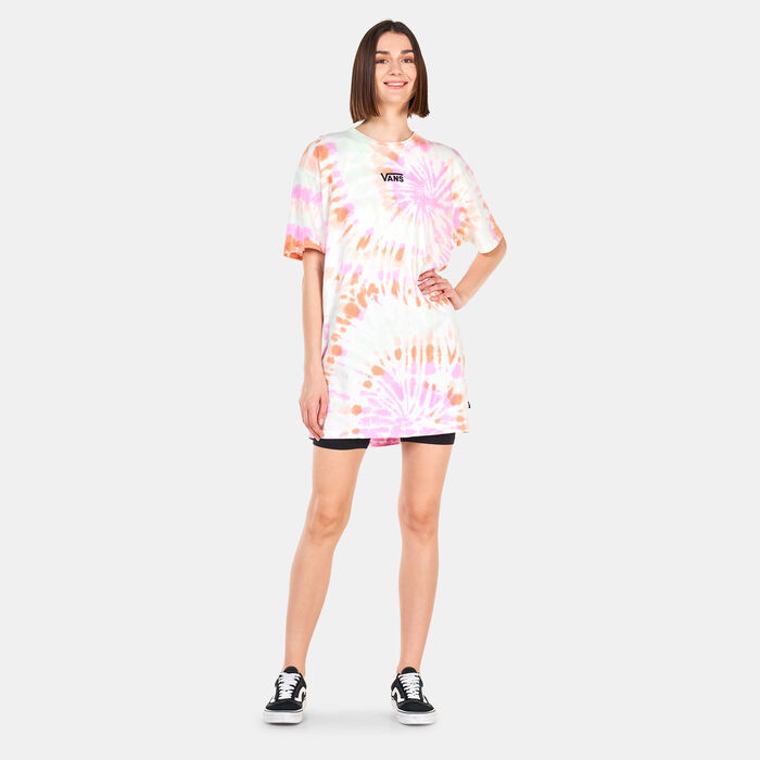 Vans Women's Center Vee Wash T-Shirt Dress White Vans Women's Center Vee Wash T-Shirt Dress White image number 0