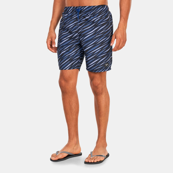 Speedo Men's Printed Leisure 18-Inches Swim Shorts Blue Speedo Men's Printed Leisure 18-Inches Swim Shorts Blue image number 0