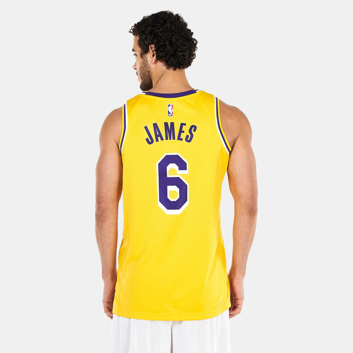 Nike Men's Dri-FIT NBA Swingman Los Angeles Lakers Icon Edition Jersey - 2022/23 yellow Nike Men's Dri-FIT NBA Swingman Los Angeles Lakers Icon Edition Jersey - 2022/23 yellow image number 1
