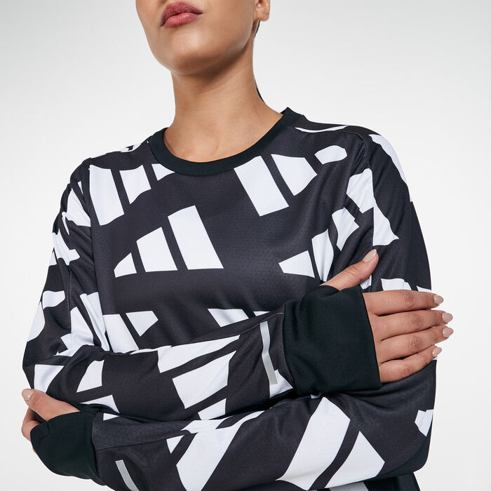 adidas Women's Own The Run Celebration Sweatshirt Black adidas Women's Own The Run Celebration Sweatshirt Black image number 3