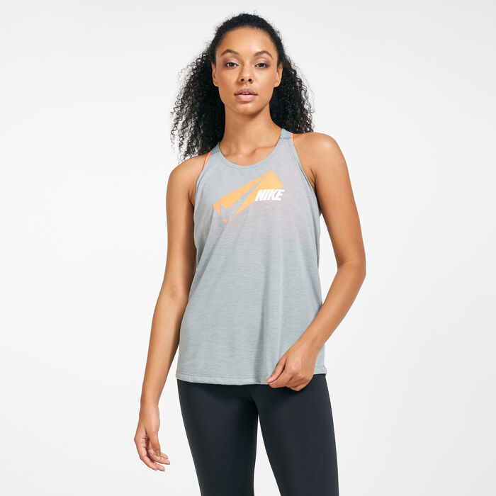 Nike Women's Dri-Fit Elastika Tank Top Grey Nike Women's Dri-Fit Elastika Tank Top Grey image number 0