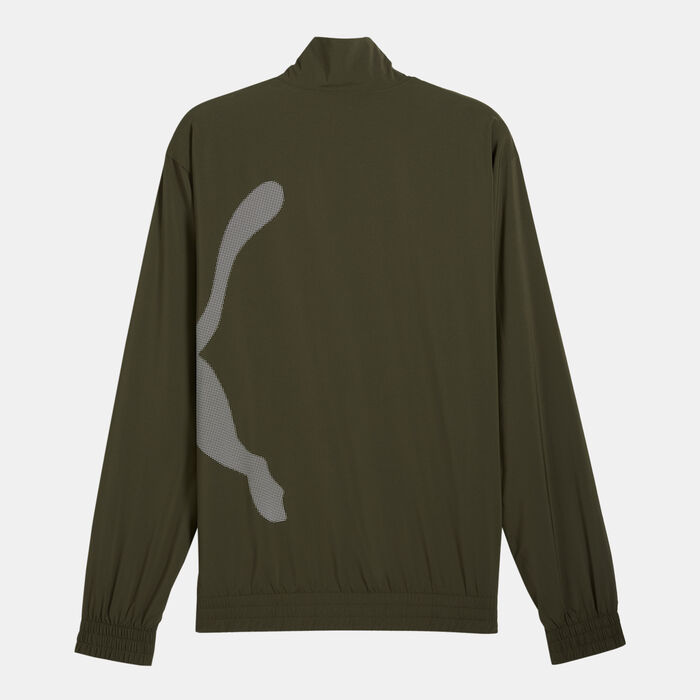 PUMA Men's Train Big Cat Full-Zip Jacket Green PUMA Men's Train Big Cat Full-Zip Jacket Green image number 1