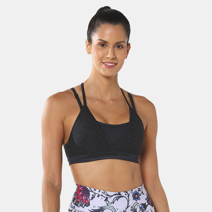Nike Women's Dri-FIT Indy Icon Clash Sports Bra Black Nike Women's Dri-FIT Indy Icon Clash Sports Bra Black image number 0
