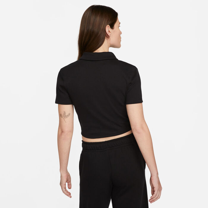 Nike Women's Sportswear Essential Polo Shirt Black image number 1