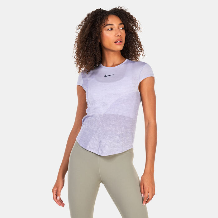 Nike Women's Dri-FIT Run Division Running Top Grey Nike Women's Dri-FIT Run Division Running Top Grey image number 0
