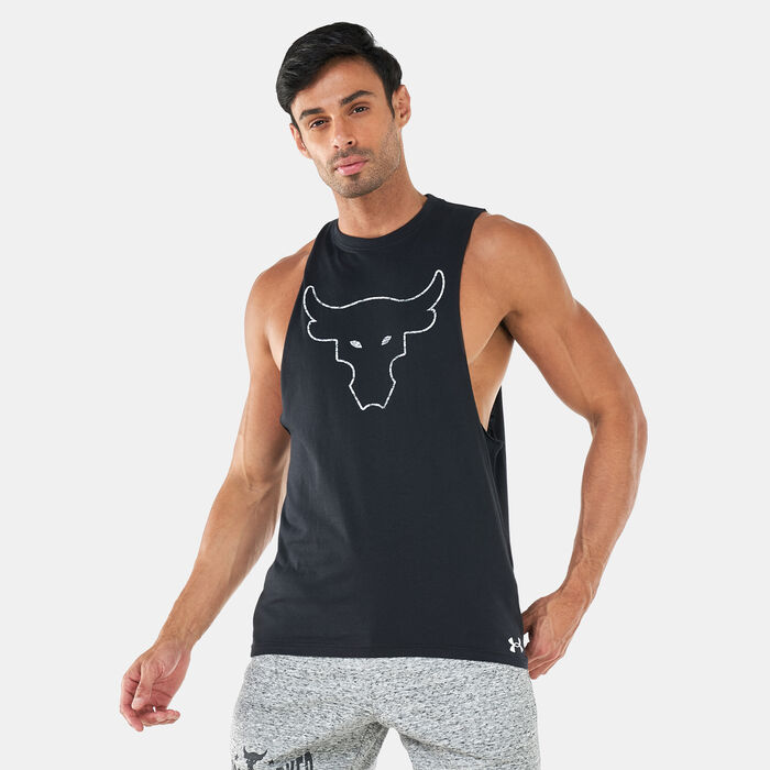 Under Armour Men's UA Project Rock Brahma Bull Tank Top Black Under Armour Men's UA Project Rock Brahma Bull Tank Top Black image number 0