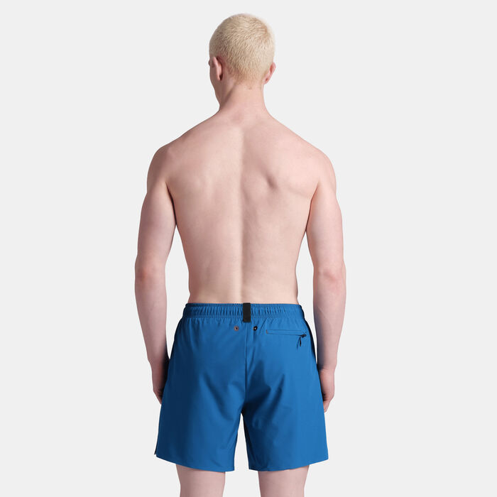 Arena Men's Solid Evo Beach Boxer Swimming Shorts Black Arena Men's Solid Evo Beach Boxer Swimming Shorts Black image number 1