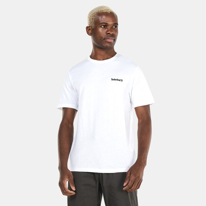 Timberland Men's Small Logo Print Logo T-Shirt White image number 0