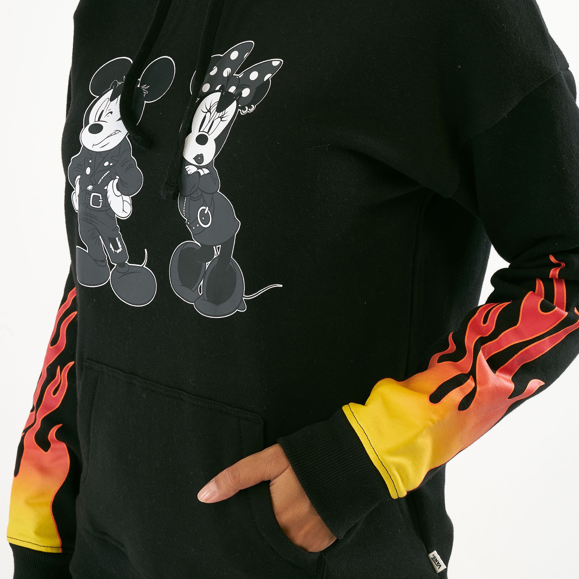 Vans Women s x Disney Punk Mickey Mouse Pullover Hoodie Black in