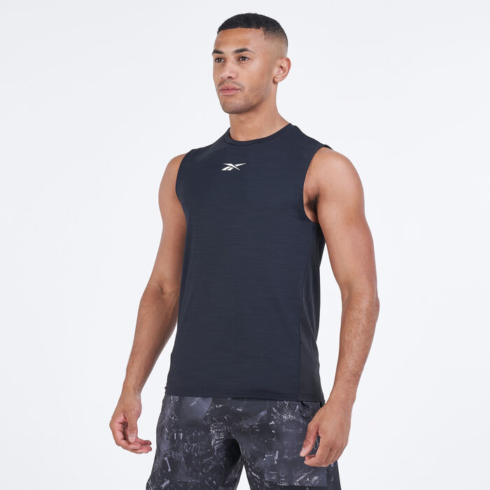 Reebok Men's ACTIVCHILL Tank Top Black Reebok Men's ACTIVCHILL Tank Top Black image number 0