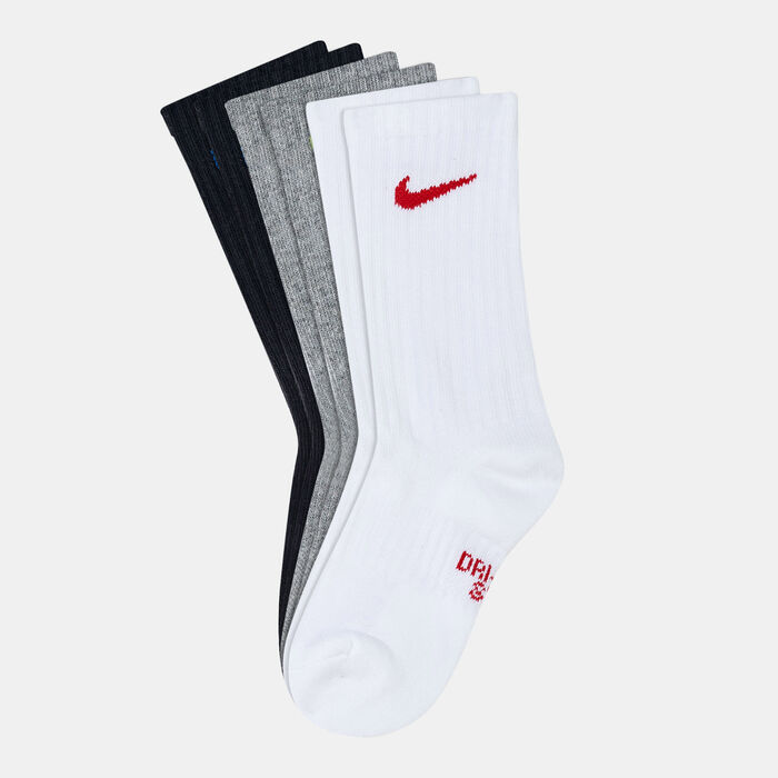 Nike Kids' Performance Cushioned Crew Socks (3 Pair) (Older Kids) Nike Kids' Performance Cushioned Crew Socks (3 Pair) (Older Kids) image number 0