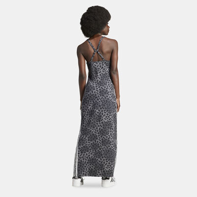 adidas Originals Women's Leopard Luxe Maxi Dress Black