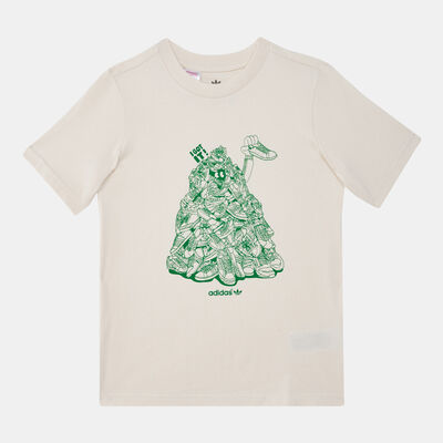 adidas Originals Kids' Stan Smith Graphic Non-Dye T-Shirt (Older Kids) Beige adidas Originals Kids' Stan Smith Graphic Non-Dye T-Shirt (Older Kids) Beige