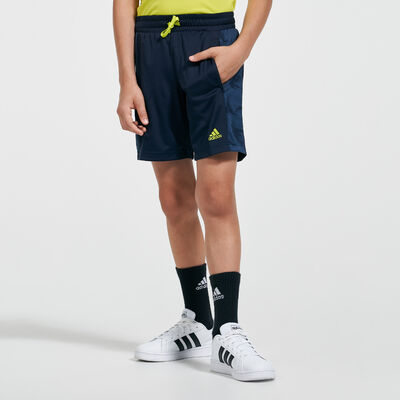 adidas Kids' Designed To Move Camouflage Shorts Blue