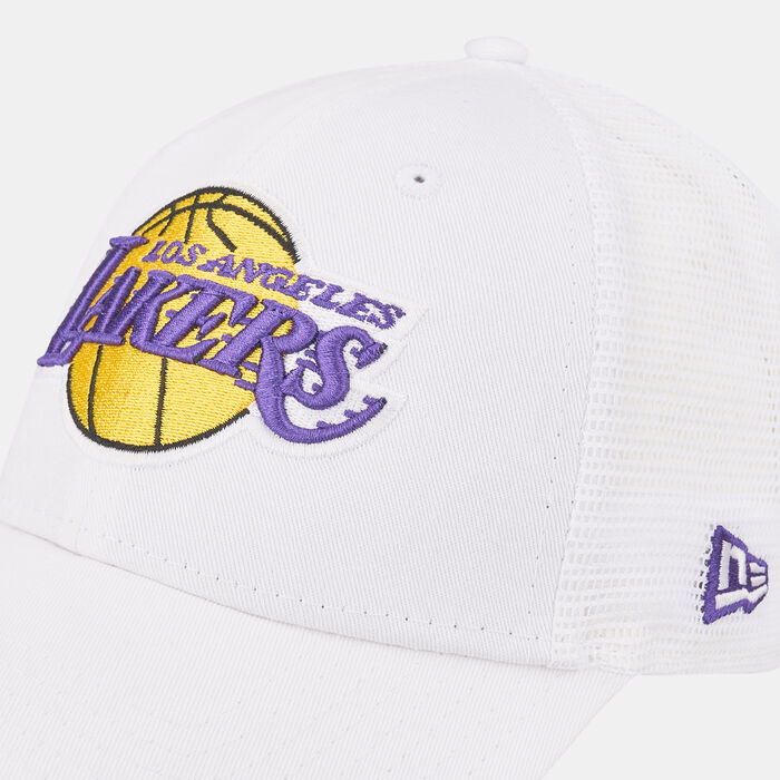 New Era Men's Los Angeles Lakers Home Field 9FORTY A-Frame Trucker Cap White New Era Men's Los Angeles Lakers Home Field 9FORTY A-Frame Trucker Cap White image number 2
