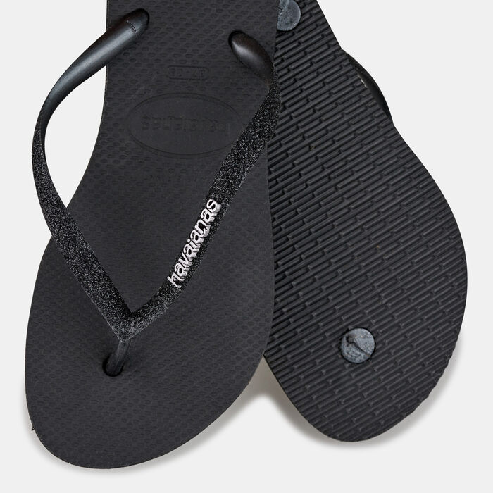 Havaianas Women's Slim Flatform Sparkle Flip Flops Black Havaianas Women's Slim Flatform Sparkle Flip Flops Black image number 2