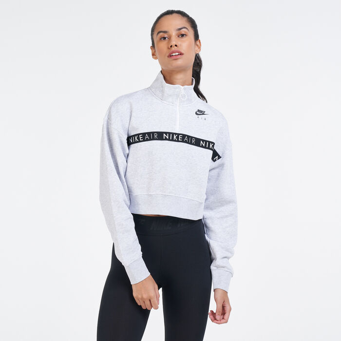 Nike Women's Air 1/2-Zip Top Jacket Beige Nike Women's Air 1/2-Zip Top Jacket Beige image number 0