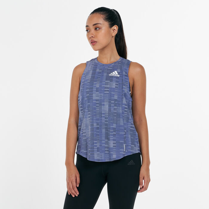 adidas Women's Own The Run Primeblue Tank Top White adidas Women's Own The Run Primeblue Tank Top White image number 0